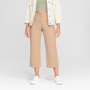 Spanx Women’s Medium Petite Cropped Stretch Pants Peach/Beige